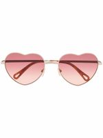 Chloé Eyewear lunettes de soleil Milane à monture cœur - Or