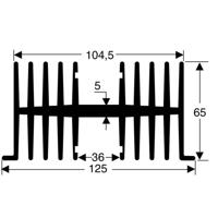 Fischer Elektronik 10019760 SK 34 75 SA Strengkoellichaam 1.1 K/W (l x b x h) 75 x 125 x 65 mm - thumbnail