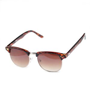 Leopard Half-Frame Wayfarer zonnebril