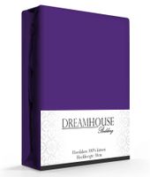 Dreamhouse Hoeslaken Katoen Paars-70 x 200 cm - thumbnail