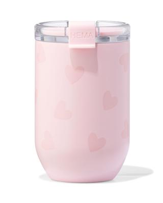 HEMA Koffiebeker to go 350ml rvs hartjes