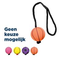 Trixie sportbal aan touw schuimrubber drijvend assorti Trixie sportbal aan touw schuimrubber drijvend assorti