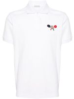 Moncler polo à logo brodé - Blanc