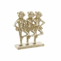 Decoratieve figuren DKD Home Decor FZ-91957 Grijs Gouden Hars Rechthoekig Koloniaal Modern Aap 23 x 9,5 x 24 cm