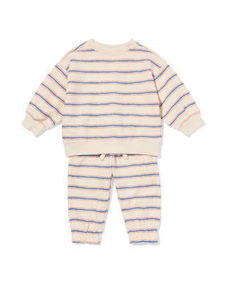 HEMA Babykledingset comfy fit strepen ecru (ecru)