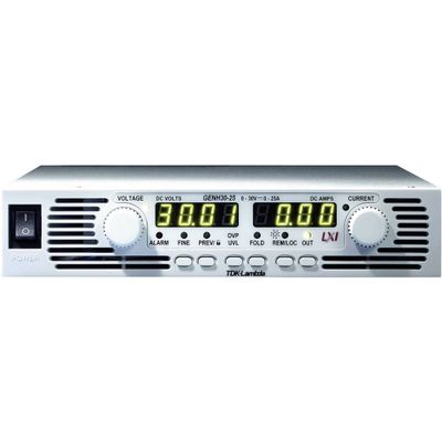 19 labvoeding, regelbaar TDK-Lambda GENH100-7.5 0 - 100 0 - 7.5 A 750 W Aantal uitgangen 1 x RS232, RS485, IEE488.2 SCPI/GPIB, Ethernet, LAN, Analoog