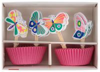 HEMA Cupcake Set Vlinder 24 Stuks - thumbnail