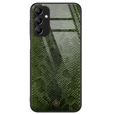 Samsung Galaxy A14 glazen hardcase - Snake mix