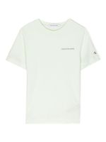 Calvin Klein Kids t-shirt en coton à logo imprimé - Vert