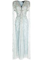 Jenny Packham Lotus Lady sequin-embellished gown - Bleu