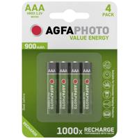 AgfaPhoto HR03 Oplaadbare AAA batterij (potlood) NiMH 900 mAh 1.2 V 4 stuk(s) AgfaPhoto HR03 Oplaadbare AAA batterij (potlood) NiMH 900 mAh 1.2 V 4 stuk(s)
