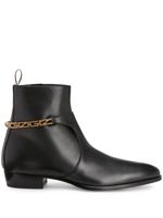 Giuseppe Zanotti bottines Enfield à détail de chaîne - Noir
