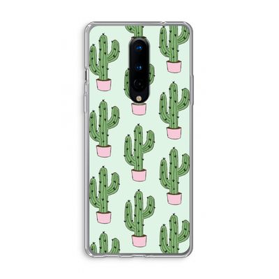 Cactus Lover: OnePlus 8 Transparant Hoesje