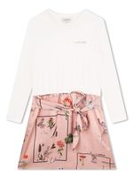 Lanvin Enfant robe évasée en coton biologique à imprimé végétal - Rose - thumbnail