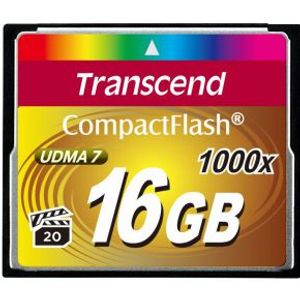 Transcend CompactFlash Card 1000x 16GB flashgeheugen MLC