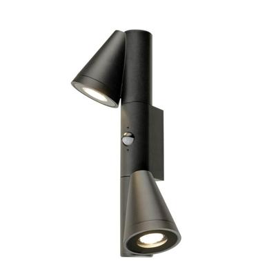 SLV Design wandlampT-Tube WL dubbel zwart met sensor - 1008011