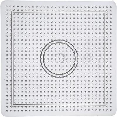 Creativ Company Strijkkralenbordje vierkant helder, 14,5 x 14,5cm