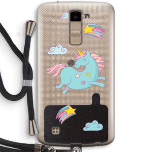 Vliegende eenhoorn: LG K10 (2016) Transparant Hoesje met koord