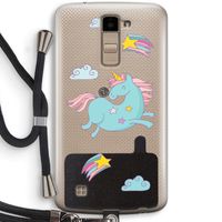Vliegende eenhoorn: LG K10 (2016) Transparant Hoesje met koord