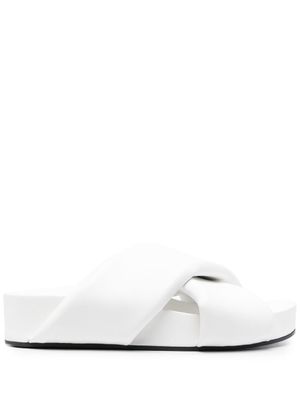 Jil Sander sandales à brides croisées - Blanc