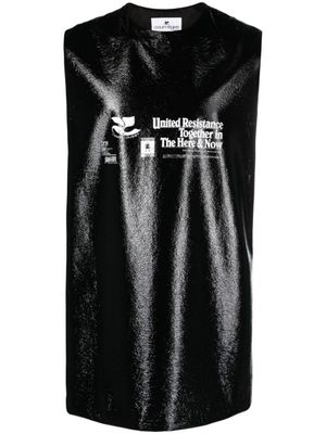Courrèges débardeur à effet de brillance - Noir