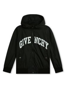 Givenchy Kids coupe-vent à logo imprimé - Noir