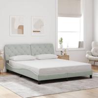 Bedframe zonder matras 160x200 cm fluweel lichtgrijs