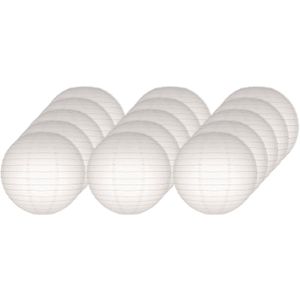 15x Lampionnen 25 cm wit