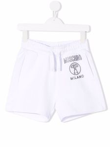 Moschino Kids short de sport à logo imprimé - Blanc