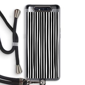 Stripes: Samsung Galaxy A80 Transparant Hoesje met koord