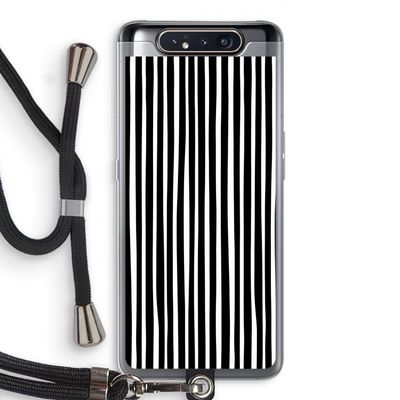 Stripes: Samsung Galaxy A80 Transparant Hoesje met koord