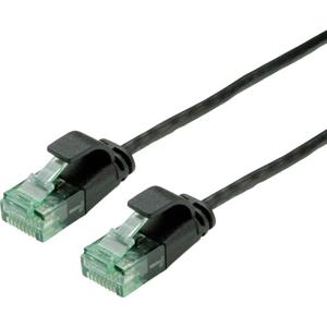 roline recycled material RJ45 (cross) Netwerkkabel Aansluitkabel CAT 6A U/UTP 1.5 m Zwart