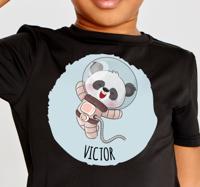 T-shirt baby Schattige panda voor jongen met naam