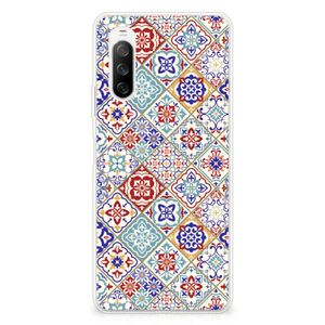 Sony Xperia 10 III TPU Siliconen Hoesje Tiles Color