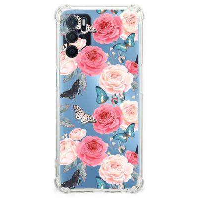 OPPO A16 | A16s | A54s Case Butterfly Roses OPPO A16 | A16s | A54s Case Butterfly Roses