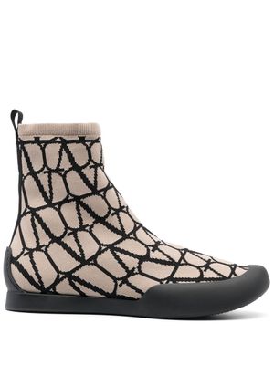 Valentino Garavani baskets Cityshore Toile Iconographe - Tons neutres