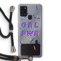 GRL PWR: Samsung Galaxy A21s Transparant Hoesje met koord