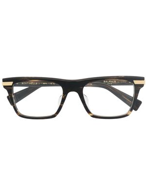 Balmain Eyewear lunettes de vue à monture carrée - Marron