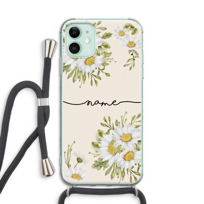 Daisies: iPhone 11 Transparant Hoesje met koord