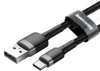 Baseus Cafule USB-kabel 0,5 m USB 2.0 USB A USB C Zwart - thumbnail