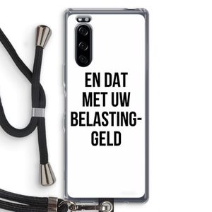 Belastinggeld: Sony Xperia 5 Transparant Hoesje met koord