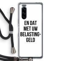 Belastinggeld: Sony Xperia 5 Transparant Hoesje met koord