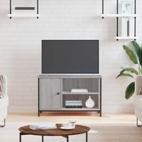 Tv-meubel 80x40x50 cm bewerkt hout grijs sonoma eikenkleurig - thumbnail