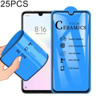25 stuks 2.5 D volledige lijm volledige cover keramiek film voor Xiaomi Redmi Note 7/Redmi Note 7 Pro