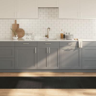 VidaXL Vloerkleed rechthoekig 70x500 cm bamboe zwart