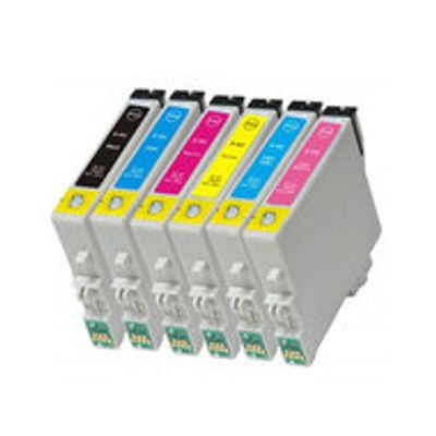 Huismerk Epson T0487 Inktcartridges Multipack (zwart + 5 kleuren)