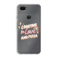 Pizza is the answer: Google Pixel 3a Transparant Hoesje