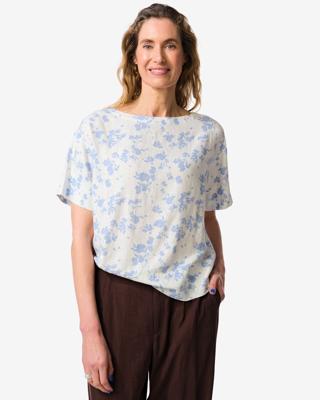HEMA Dames top Riley bloemenprint wit (wit)