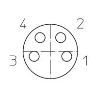 Lutronic 1050 Sensor/actuator connector, geassembleerd M8 Aantal polen: 4 Koppeling, haaks 5.00 m 1 stuk(s)