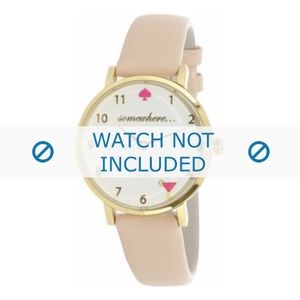 Horlogeband Kate Spade New York 1YRU0484 Leder Beige 16mm